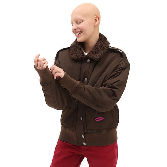 Vans Women's Brown Curren X Knost Bomber Jacket - Picture 4 of 5